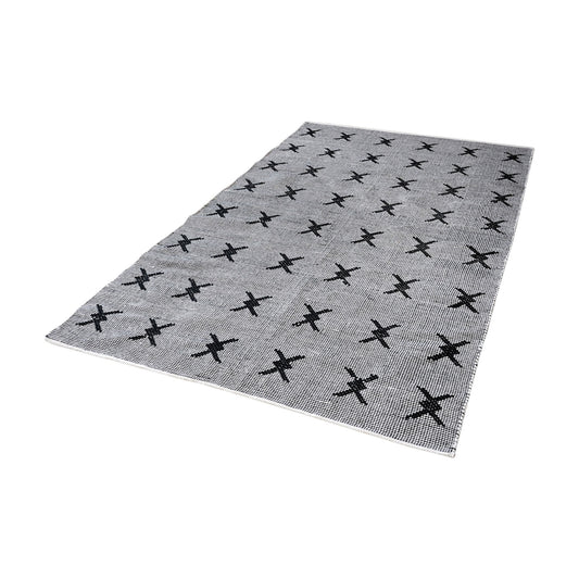 Eton Handwoven Cotton Rug 36x60 - Black and White