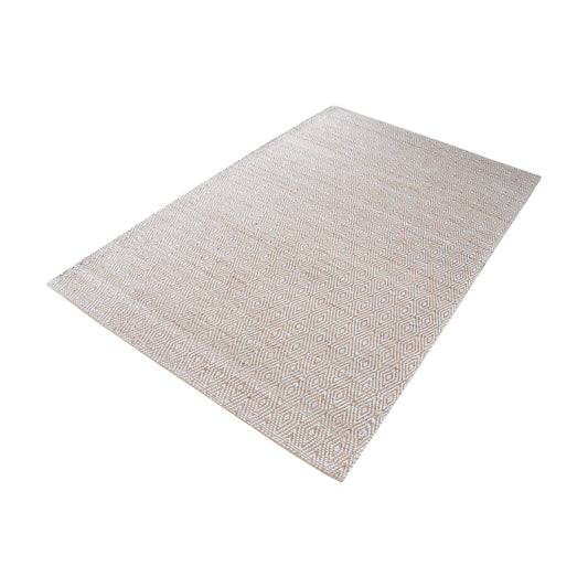 Elsie Handwoven Hemp and Cotton Rug 36x60 - Beige and Ivory