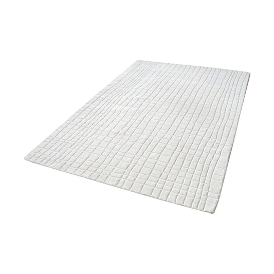 Blockhill Handwoven Wool Rug in Cream