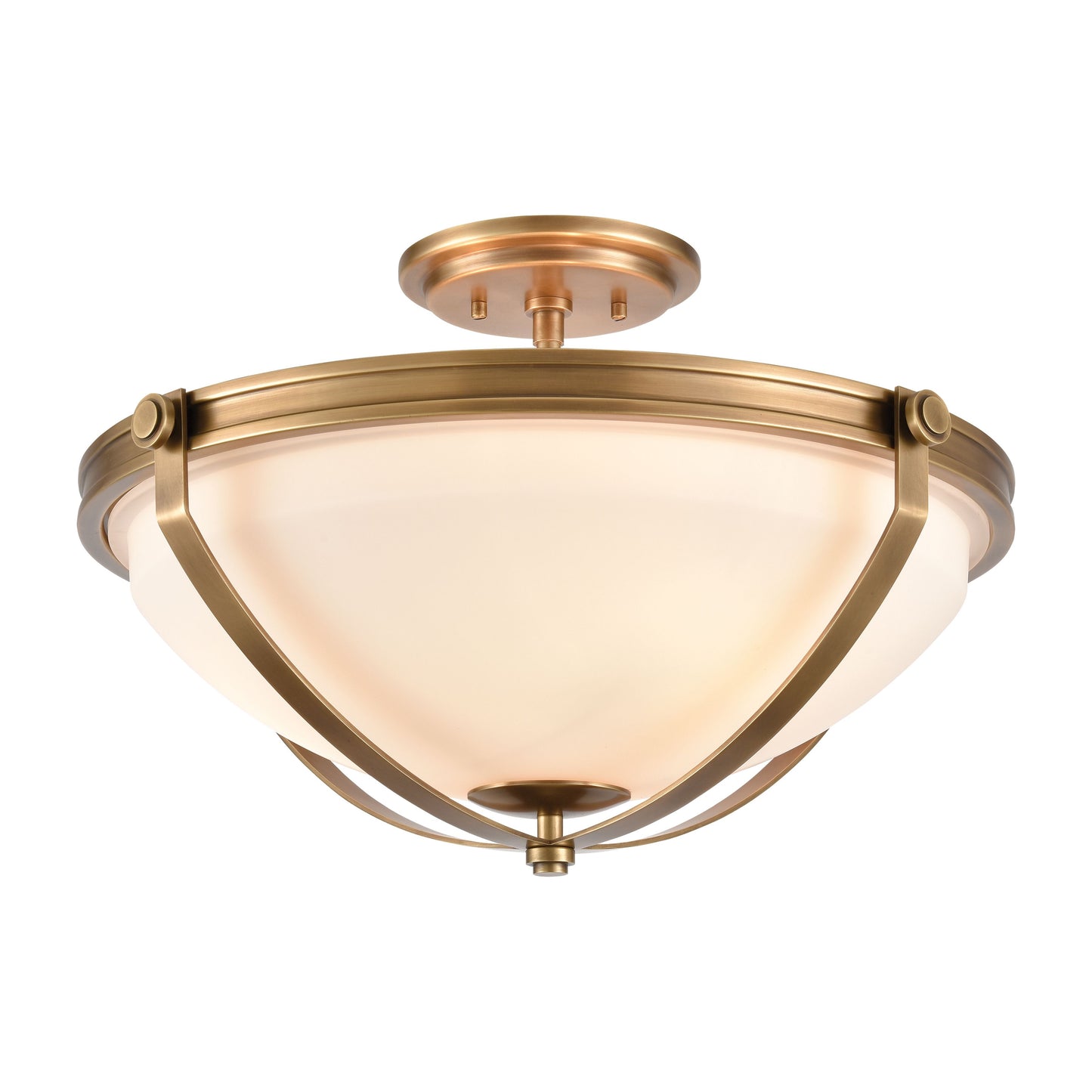 Connelly 19'' Wide 3-Light Semi Flush Mount - Brass