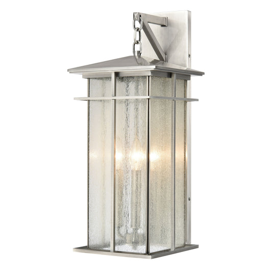 Oak Park 22'' High 3-Light Outdoor Sconce - Antique Brushed Aluminum