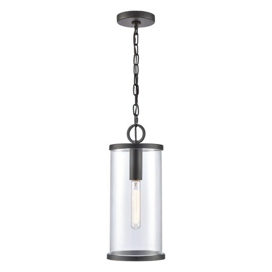 Hopkins 7.25'' Wide 1-Light Outdoor Pendant- Charcoal Black