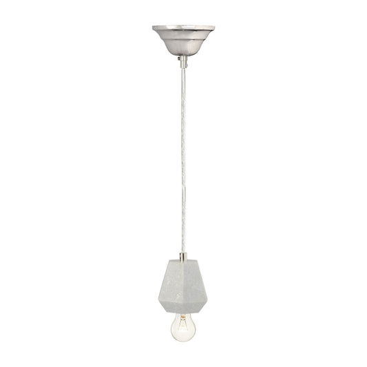 Hexagonal 3.8'' Wide 1-Light Mini Pendant - White Marble