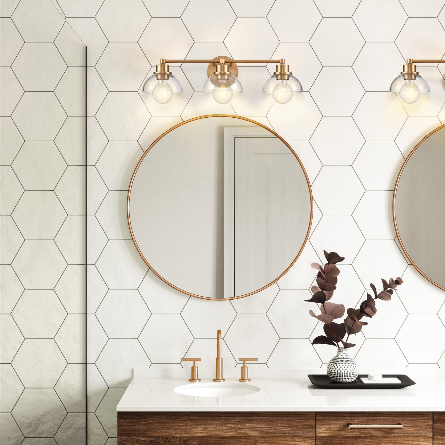 Julian 24'' Wide 3-Light Vanity Light - Brushed Gold