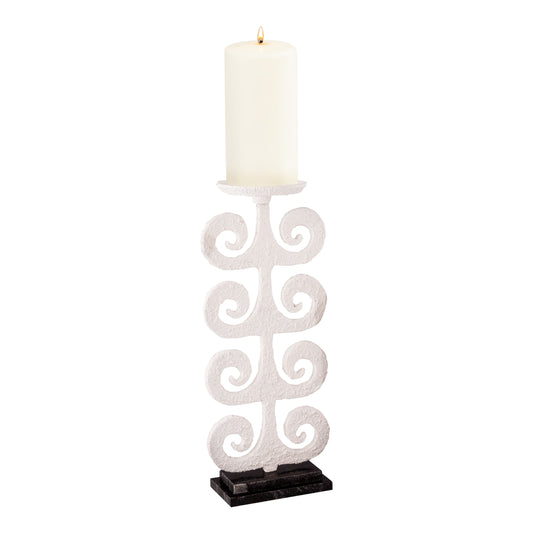 Fern Candleholder - White