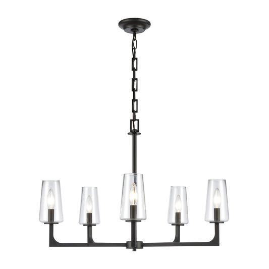 Fitzroy 28'' Wide 5-Light Chandelier - Matte Black