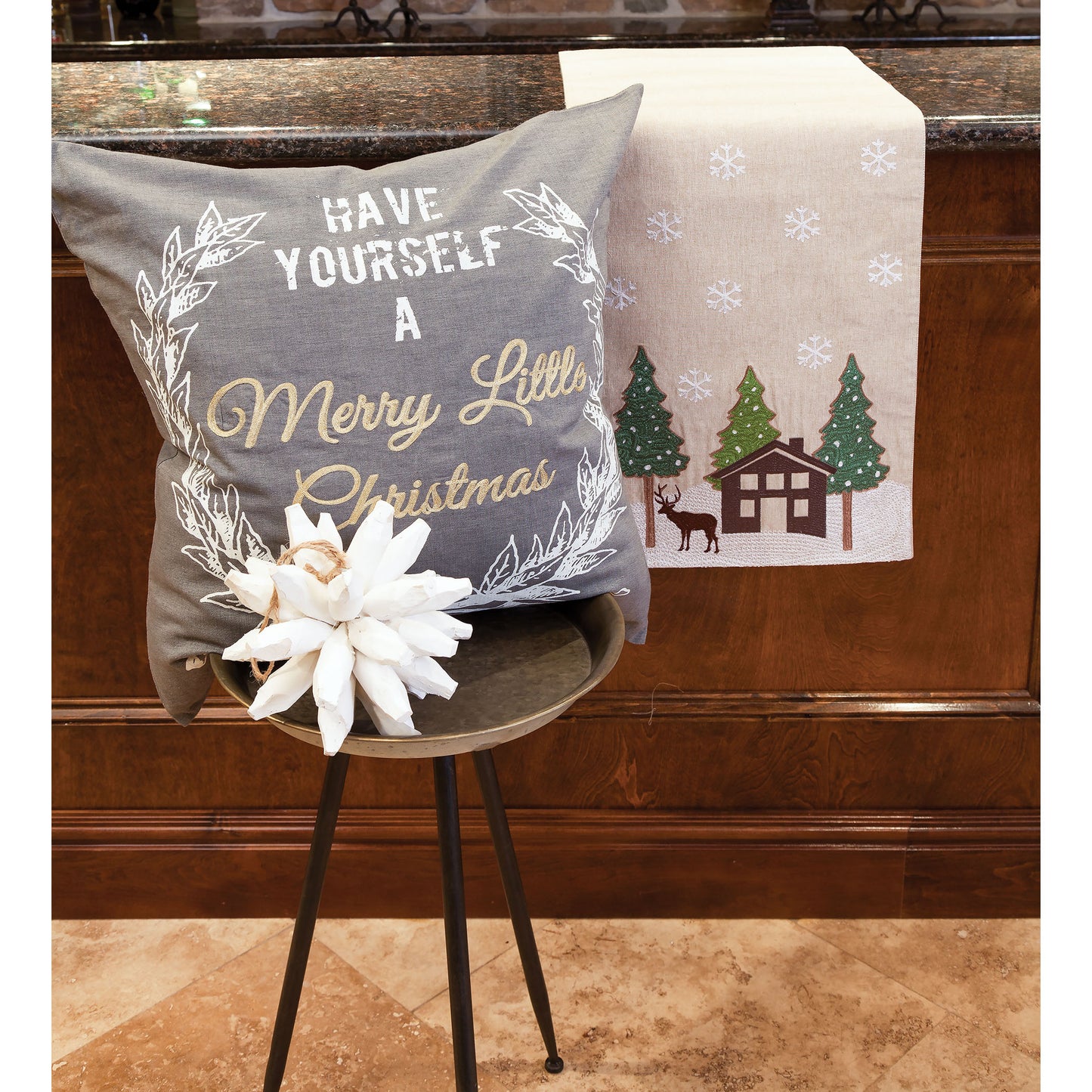 Merry Lil Christmas 24x24 Pillow