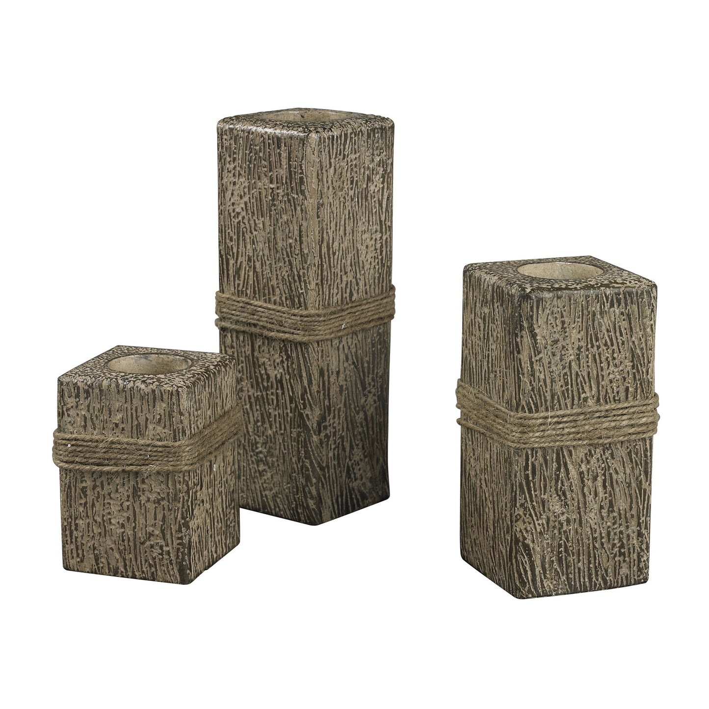 Rope-Wrapped Candle Holder - Set of 3 Trinidad