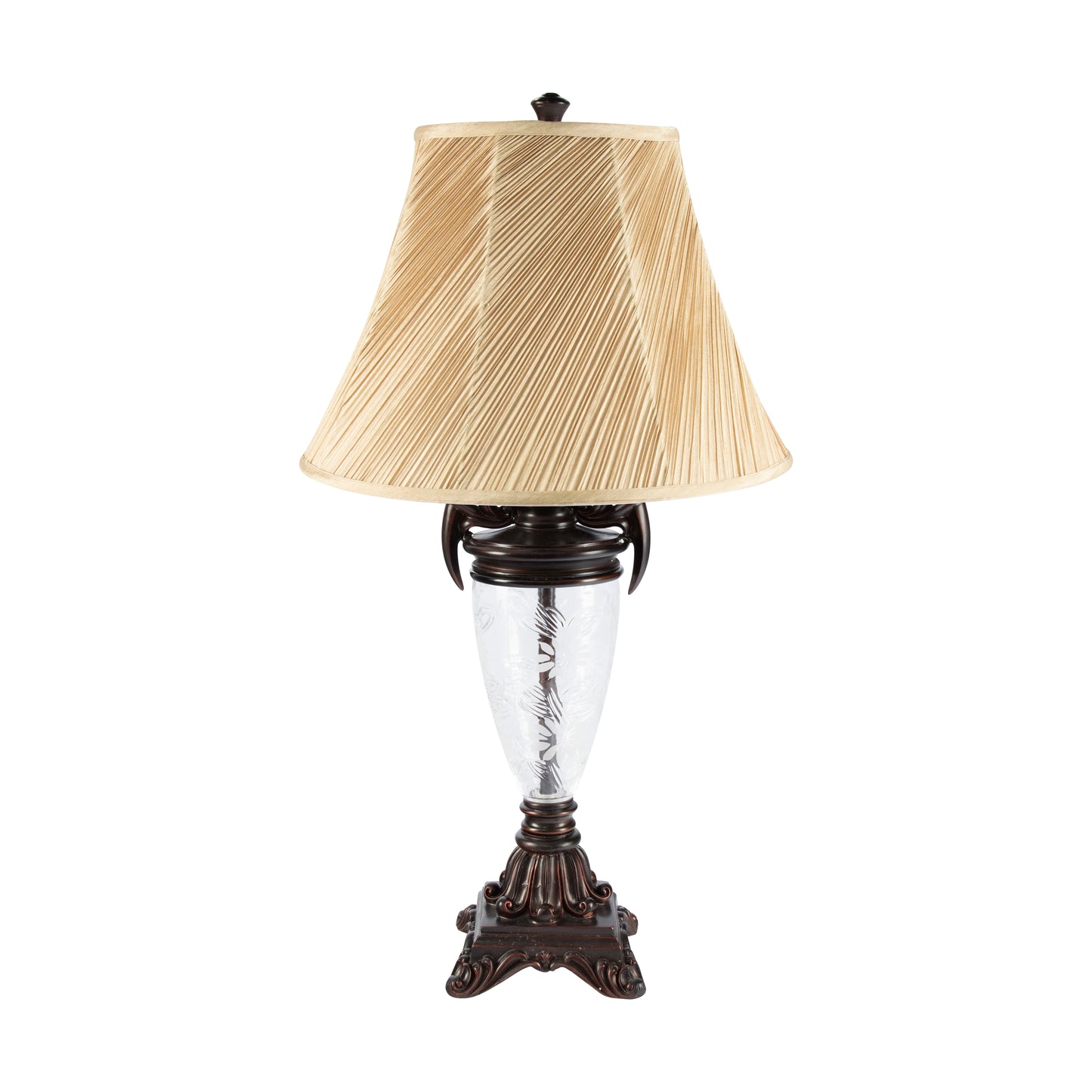 Etched Glass Table Lamp