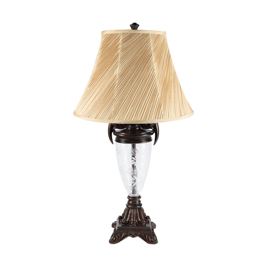 Etched Glass Table Lamp