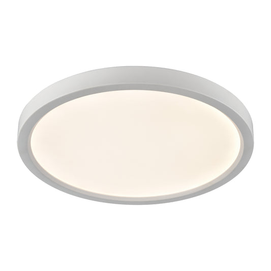 Titan 15'' Wide Integrated LED Round Flush Mount - White