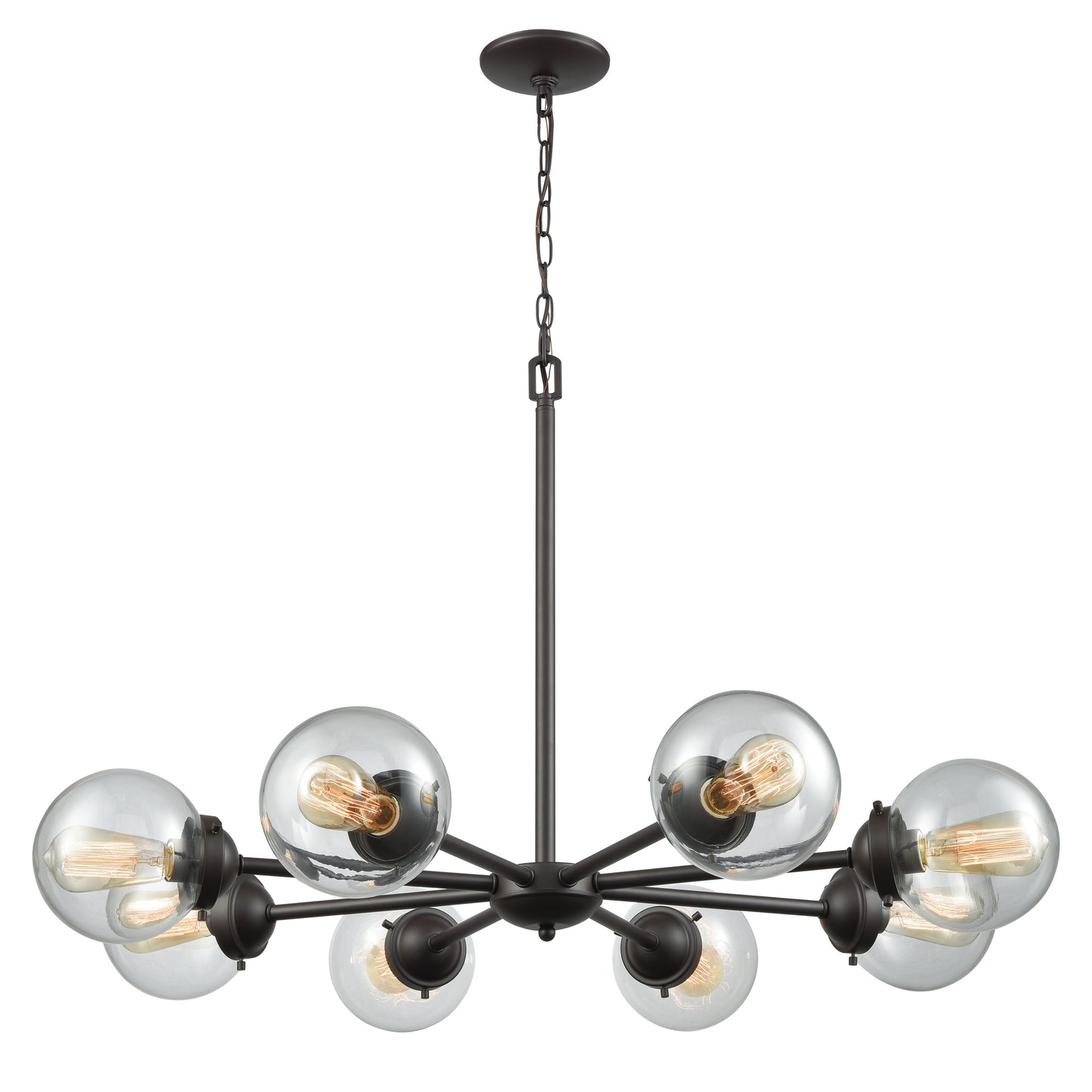 Beckett 37'' Wide 8-Light Chandelier - Oil Rubbed Bronze