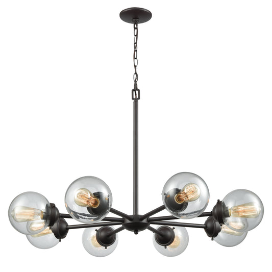 Beckett 37'' Wide 8-Light Chandelier - Oil Rubbed Bronze