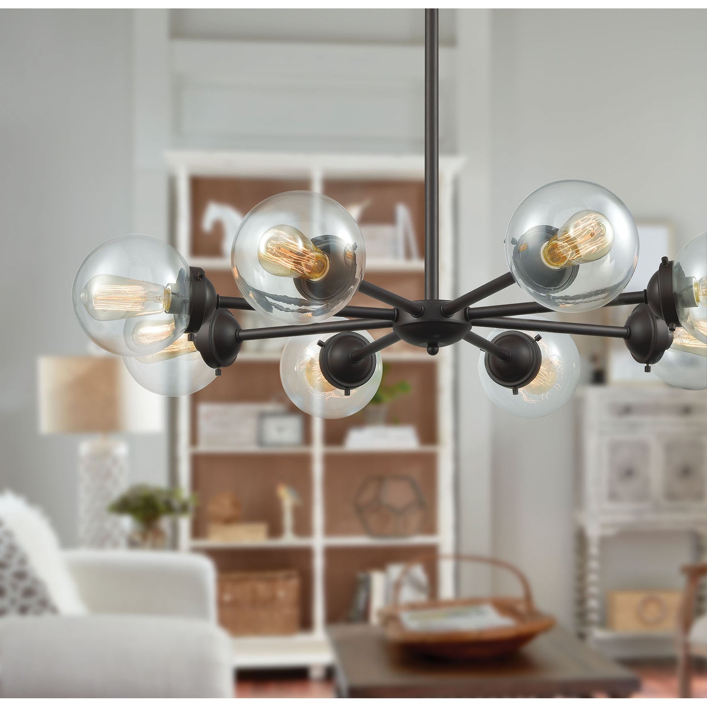 Beckett 37'' Wide 8-Light Chandelier - Oil Rubbed Bronze