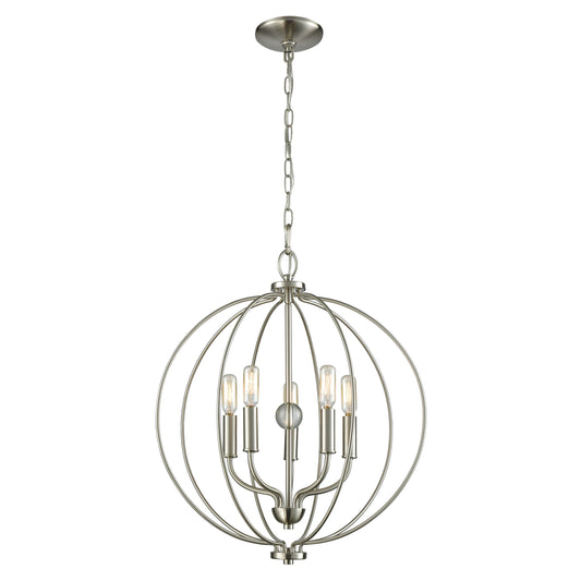 Williamsport 19'' Wide 5-Light Chandelier - Brushed Nickel