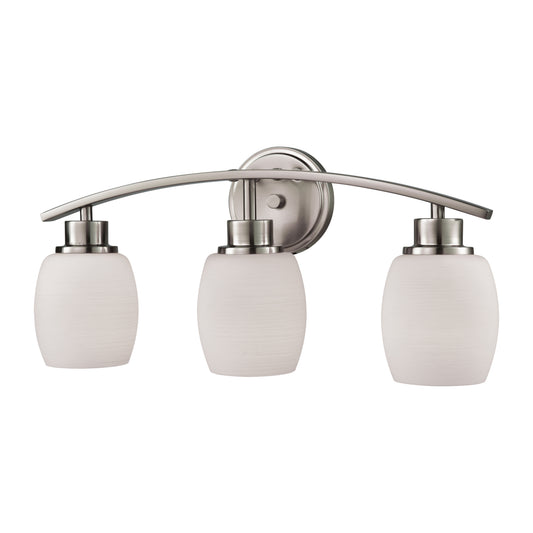 Casual Mission 20'' Wide 3-Light Vanity Light - Brushed Nickel