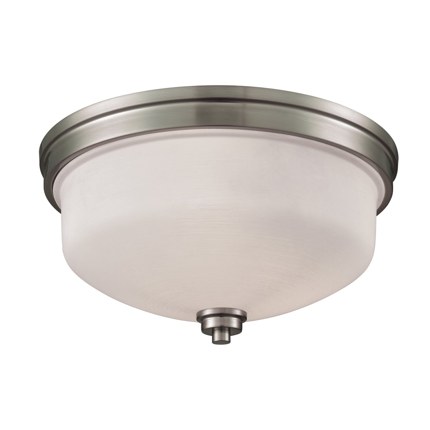 Casual Mission 13'' Wide 3-Light Flush Mount - Brushed Nickel