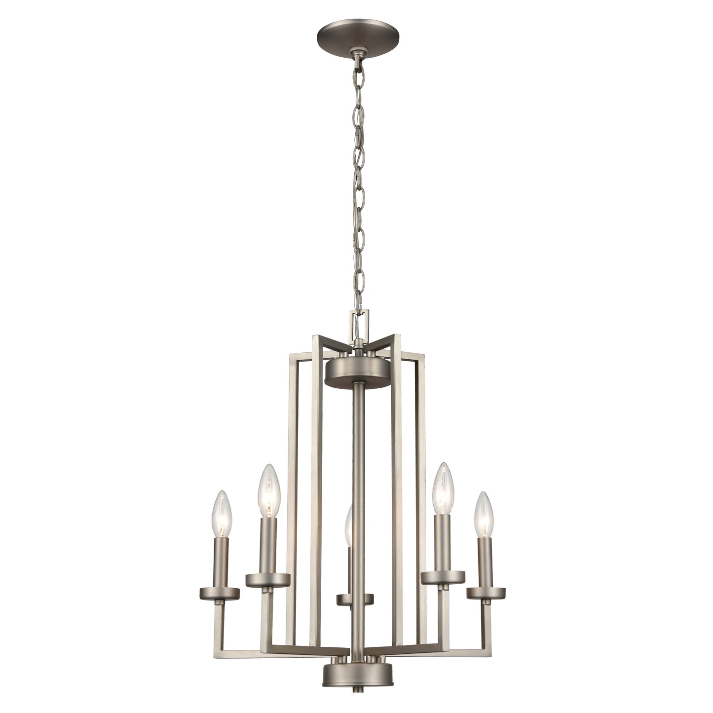 West End 20'' Wide 5-Light Chandelier - Brushed Nickel