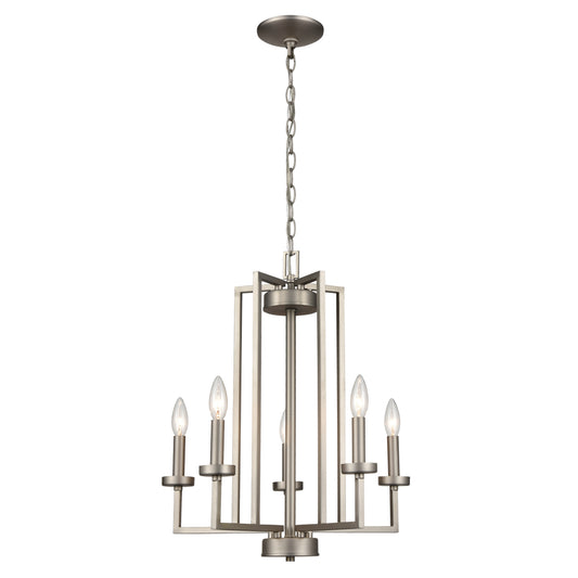 West End 20'' Wide 5-Light Chandelier - Brushed Nickel
