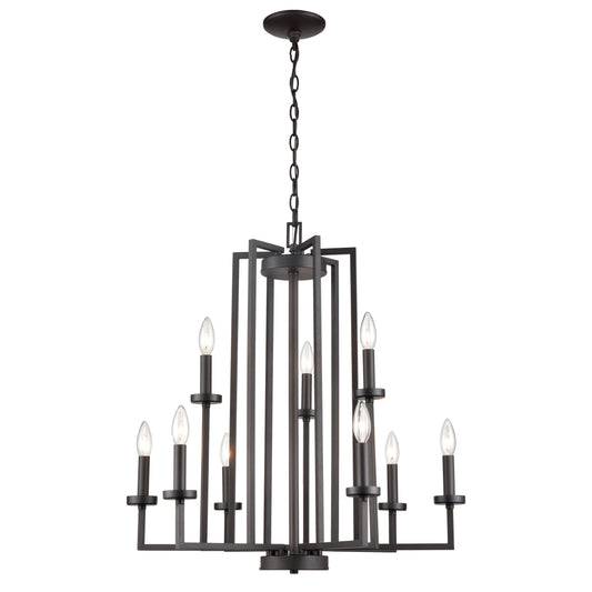 West End 26.75'' Wide 9-Light Chandelier - Oil Rubbed Bronze