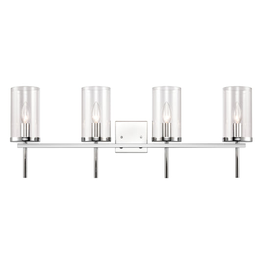 Oakland 32.5'' Wide 4-Light Vanity Light - Chrome