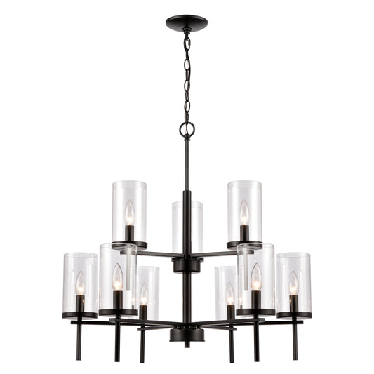 Oakland 28.5'' Wide 9-Light Chandelier - Black