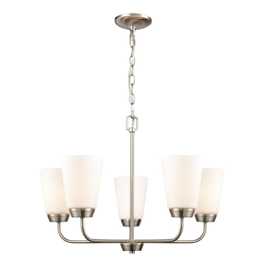 Winslow 25'' Wide 5-Light Chandelier - Brushed Nickel