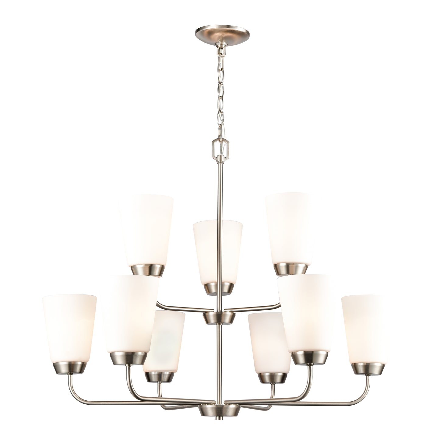 Winslow 30'' Wide 9-Light Chandelier - Brushed Nickel