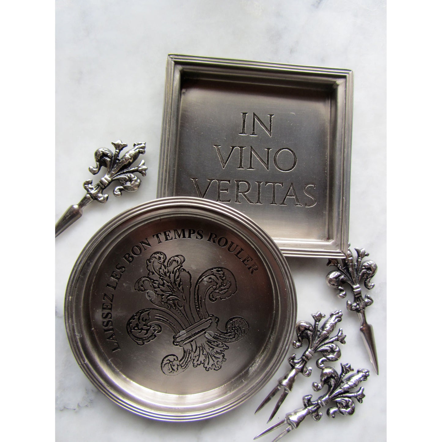 In Vino Veritas Etched Coaster - Set of 4