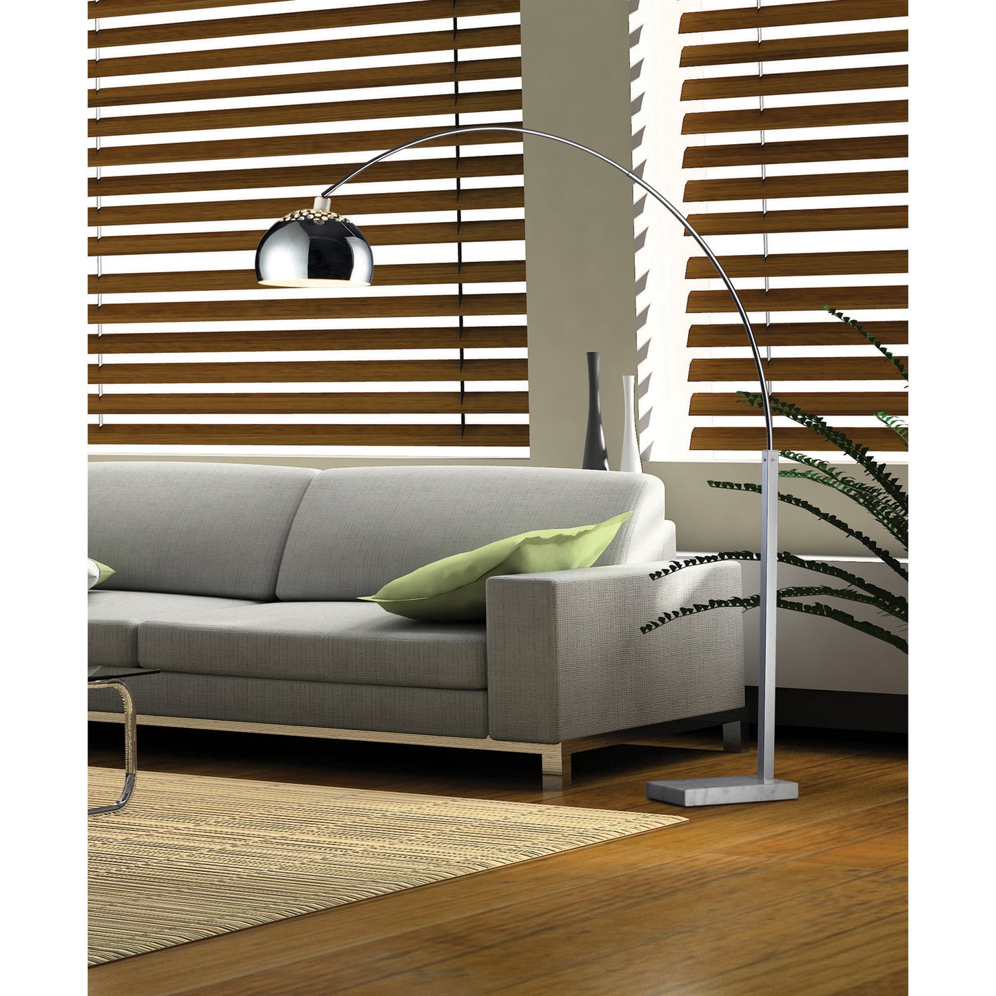 Penbrook 70'' High 1-Light Floor Lamp - Polished Nickel