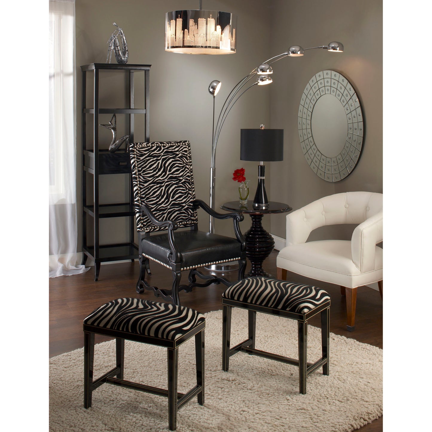 Penbrook 83'' High 5-Light Floor Lamp - Chrome
