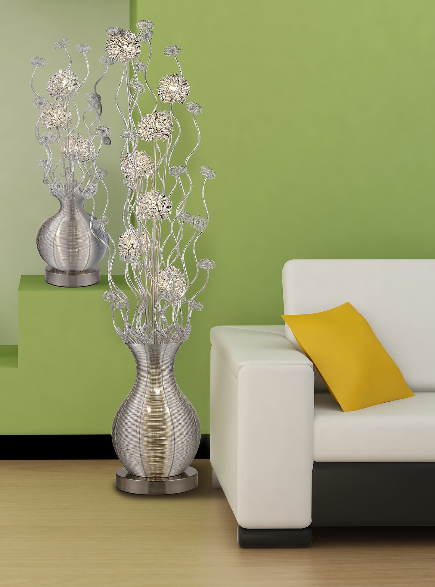 Uniontown 63'' High 10-Light Floor Lamp - Silver