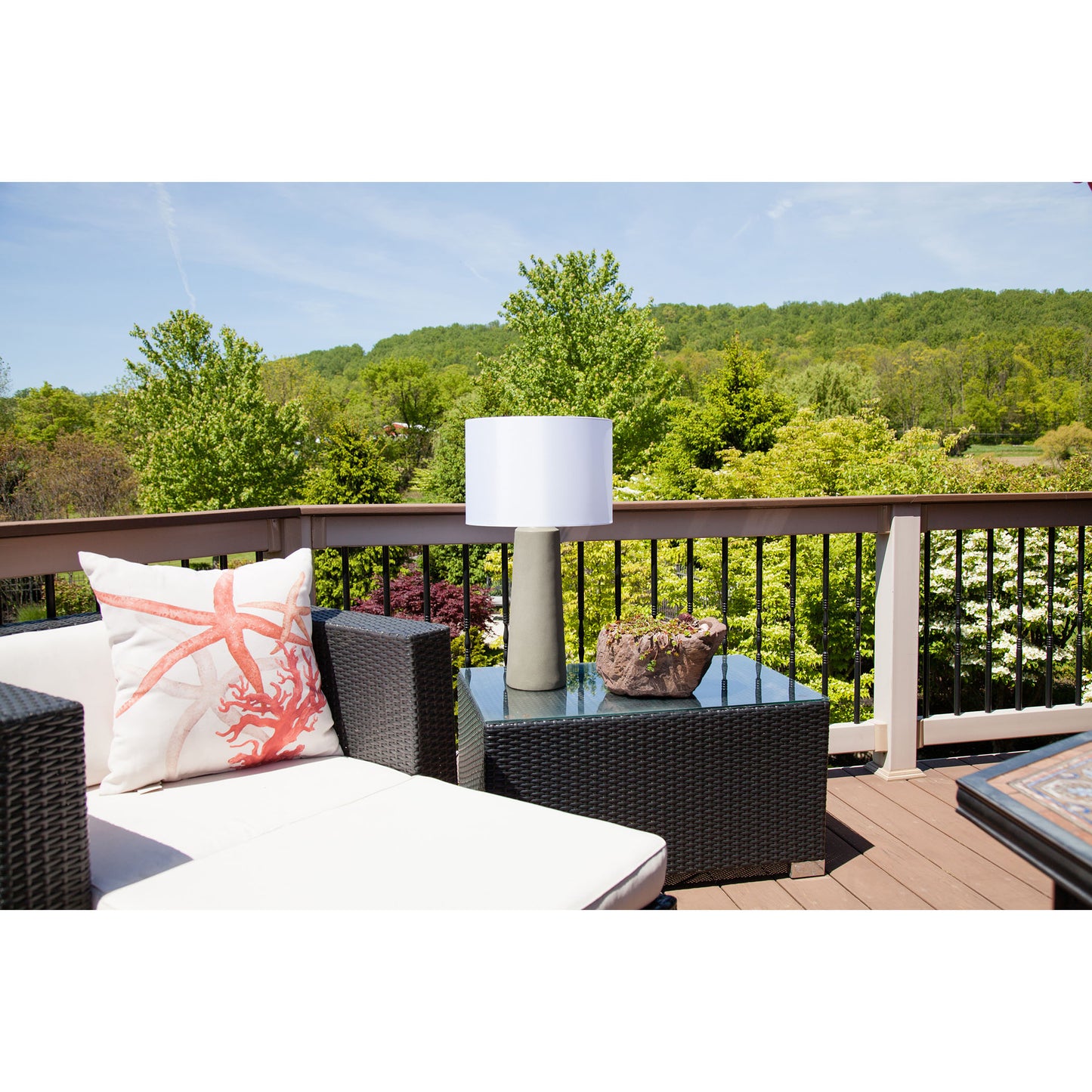 Eilat 27'' High 1-Light Outdoor Table Lamp - Concrete