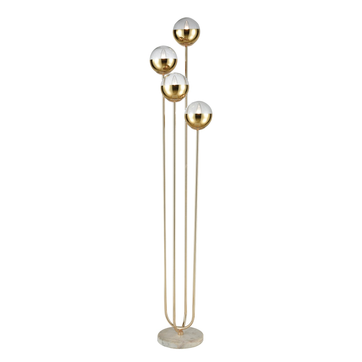 Haute Floreal 70'' High 4-Light Floor Lamp - Gold