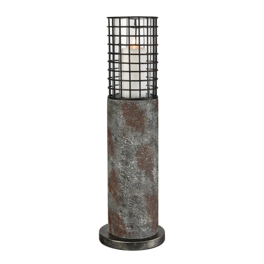 Gendarme Outdoor Candleholder - Weathered Stone