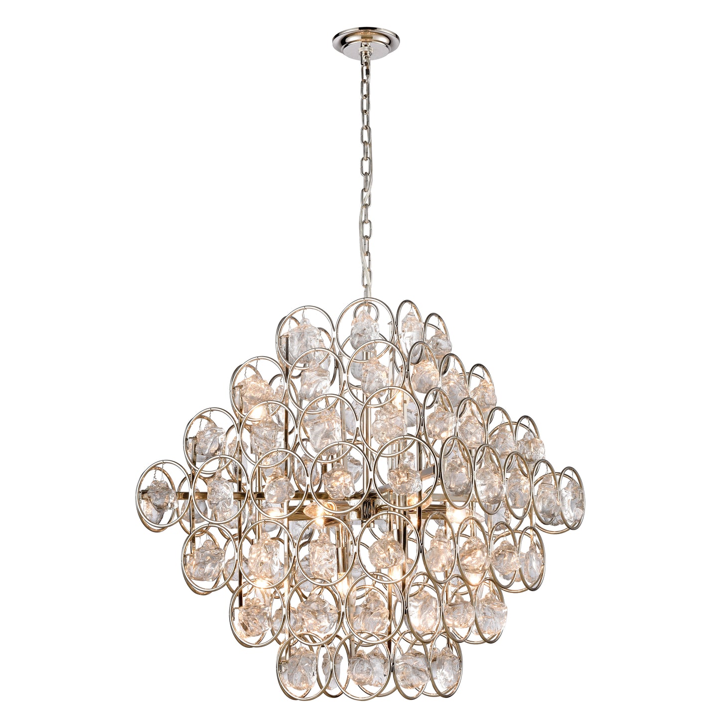 Precious 34'' Wide 14-Light Chandelier - Polished Nickel