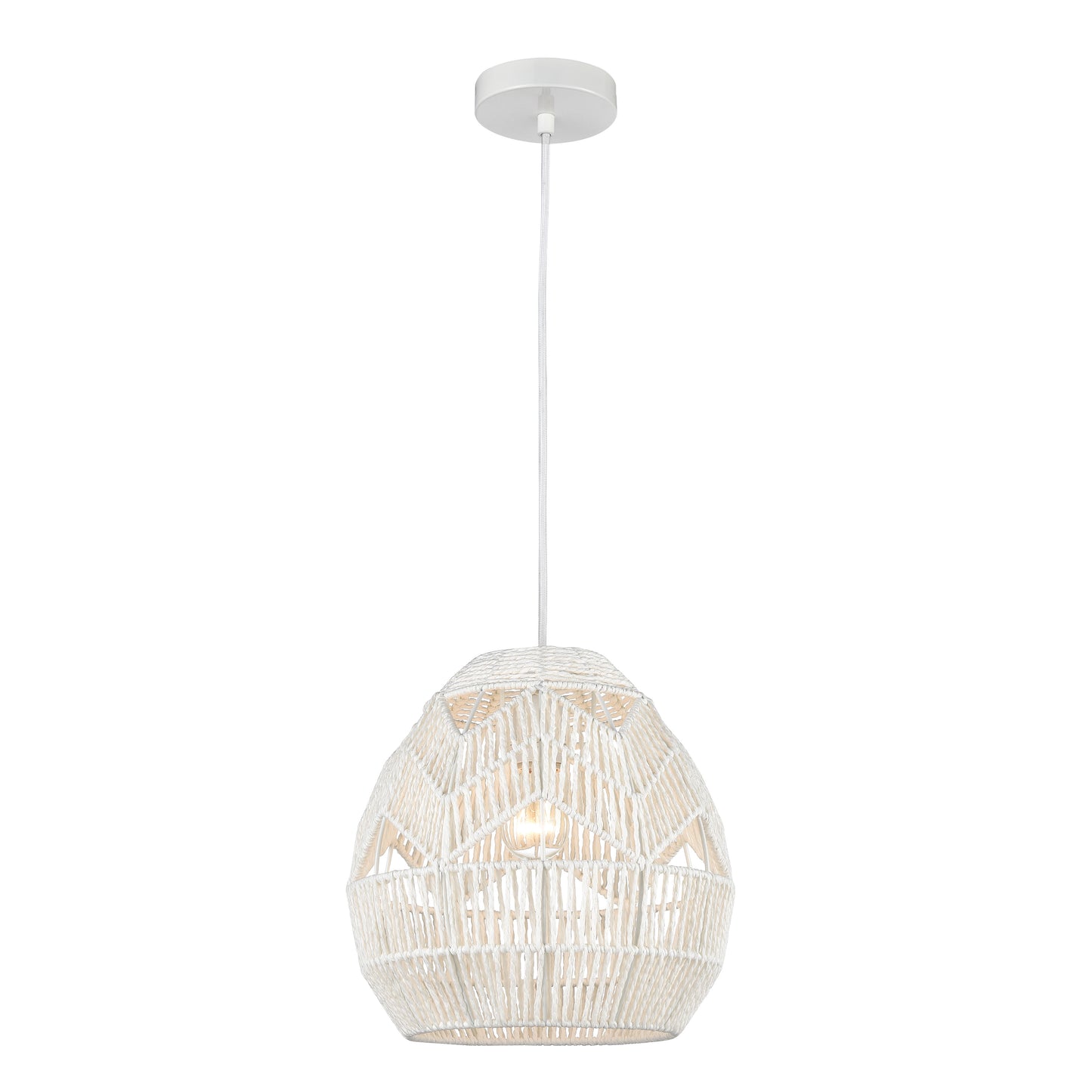 Boho 12'' Wide 1-Light Mini Pendant - White