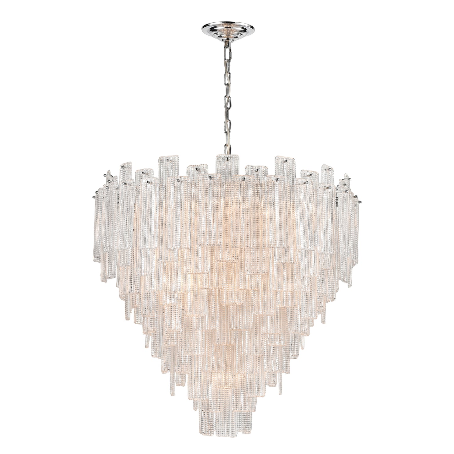 Diplomat 31.5'' Wide 21-Light Chandelier - Large Staggered Chrome