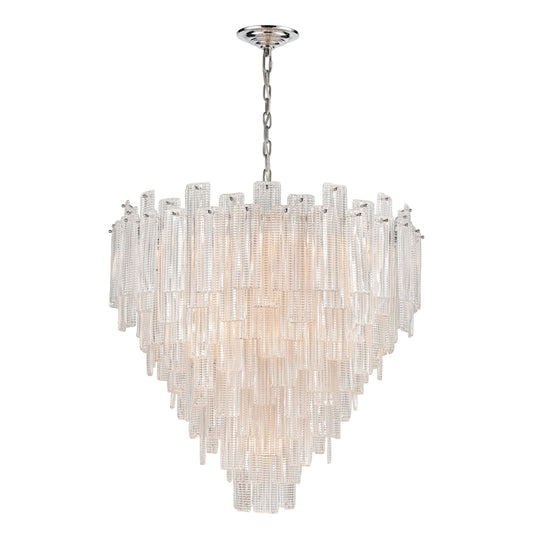 Diplomat 31.5'' Wide 21-Light Chandelier - Large Staggered Chrome