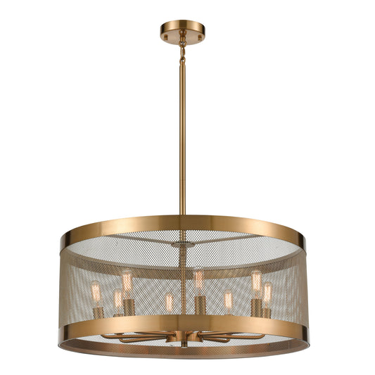 Line in the Sand 24'' Wide 8-Light Chandelier - Satin Brass