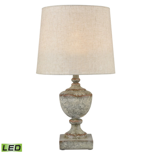 Regus 24'' High 1-Light Outdoor Table Lamp - Antique Gray - Includes LED Bulb