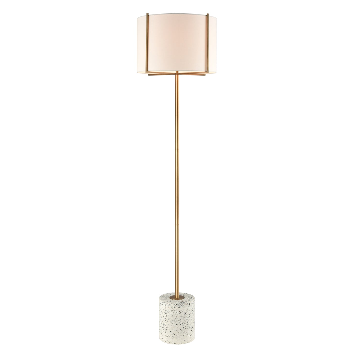 Trussed 63'' High 1-Light Floor Lamp - White