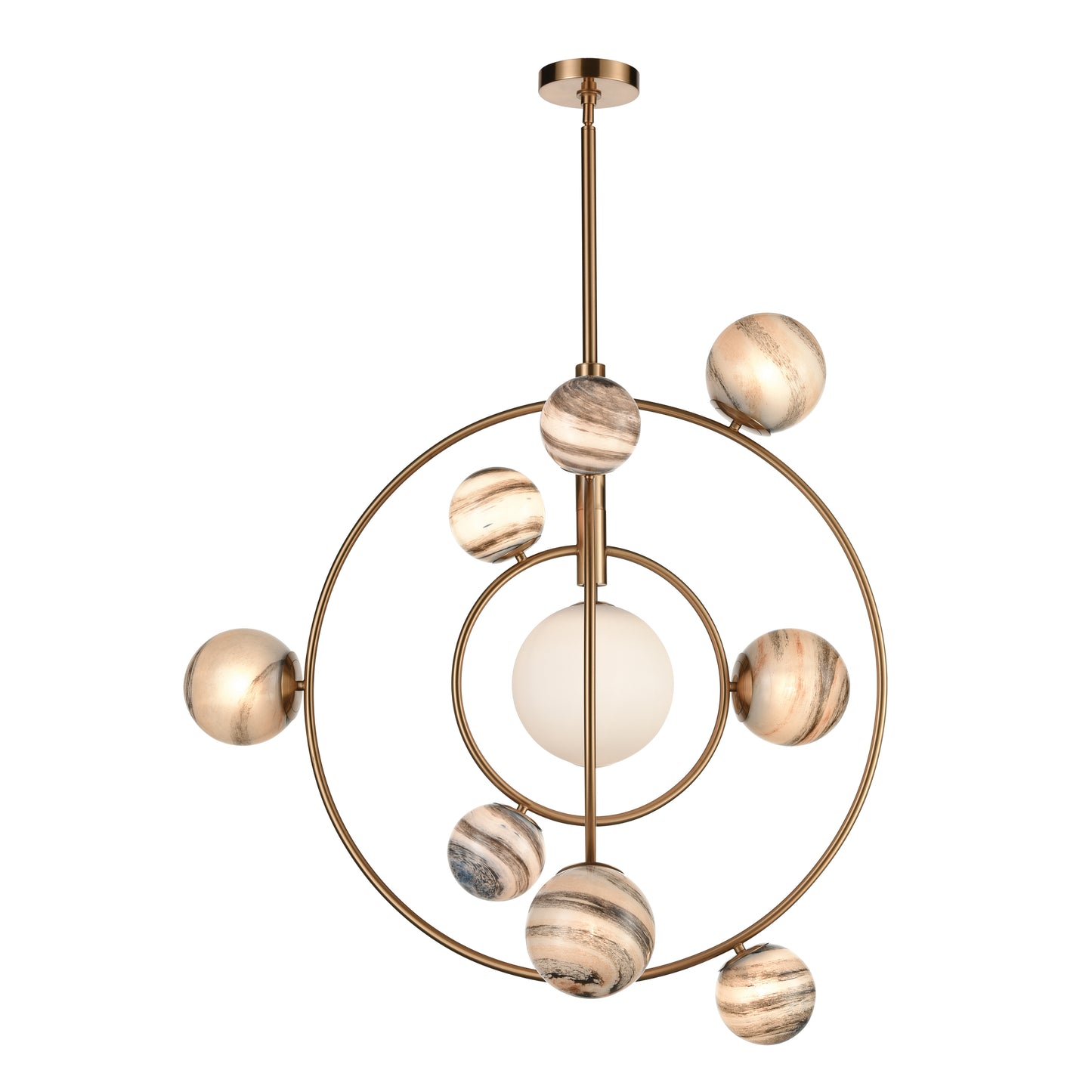 Orbital 35'' Wide 10-Light Chandelier - Gray