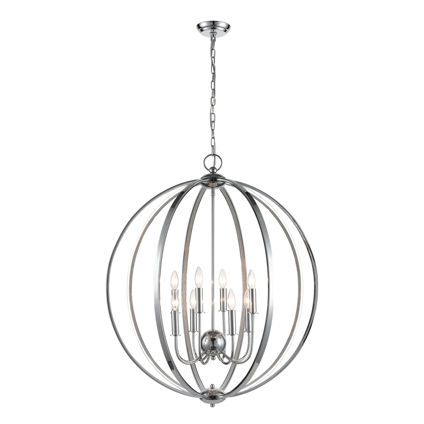 Venue 32'' Wide 8-Light Chandelier - Chrome