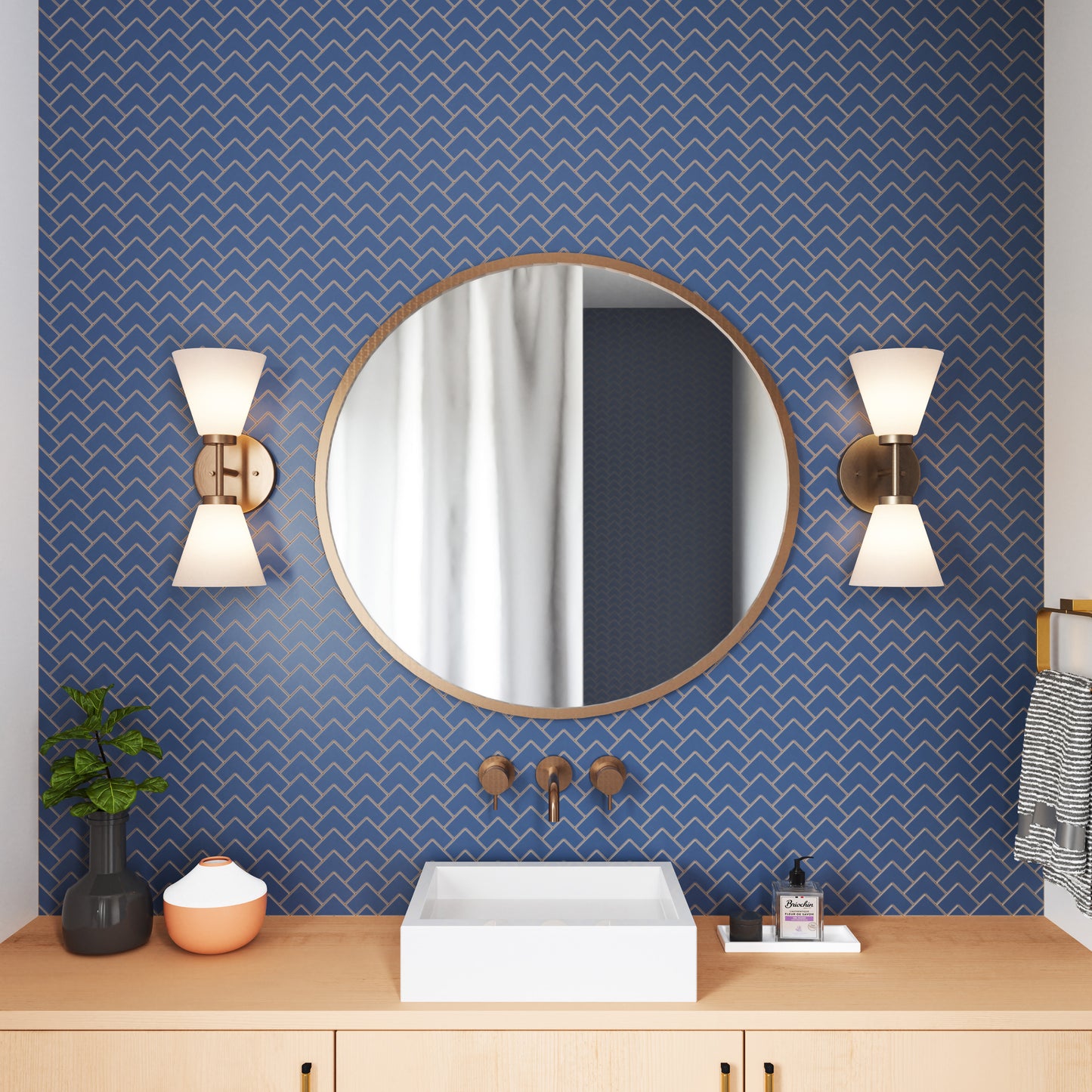 Houghton 15'' High 2-Light Vanity Light - Brushed Gold