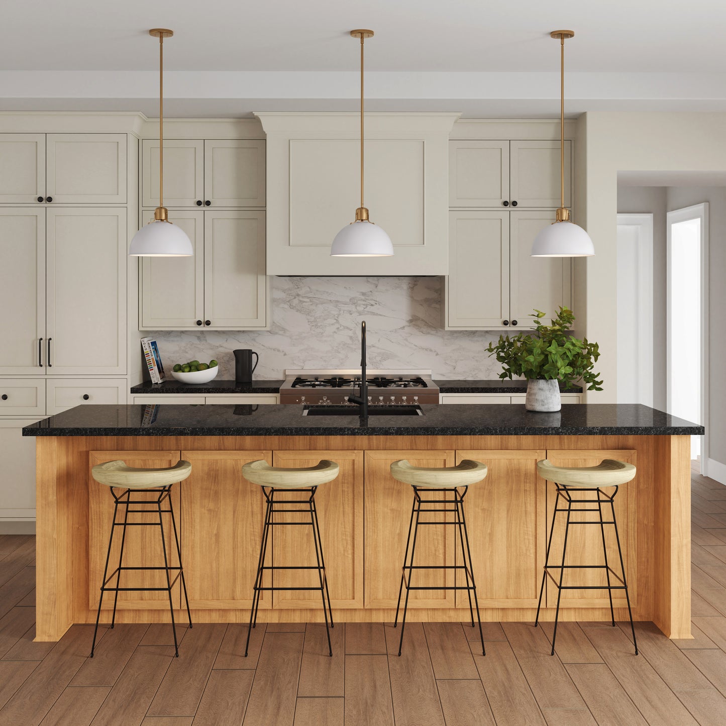 Zayne 12'' Wide 1-Light Pendant - Matte White