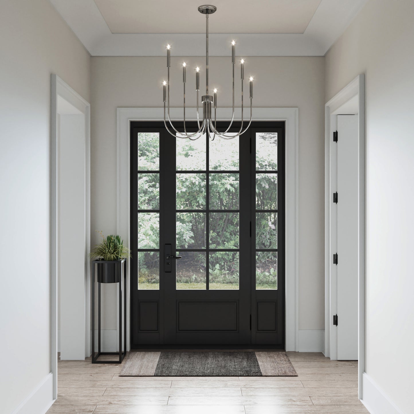 Ulla 28'' Wide 8-Light Chandelier - Polished Nickel