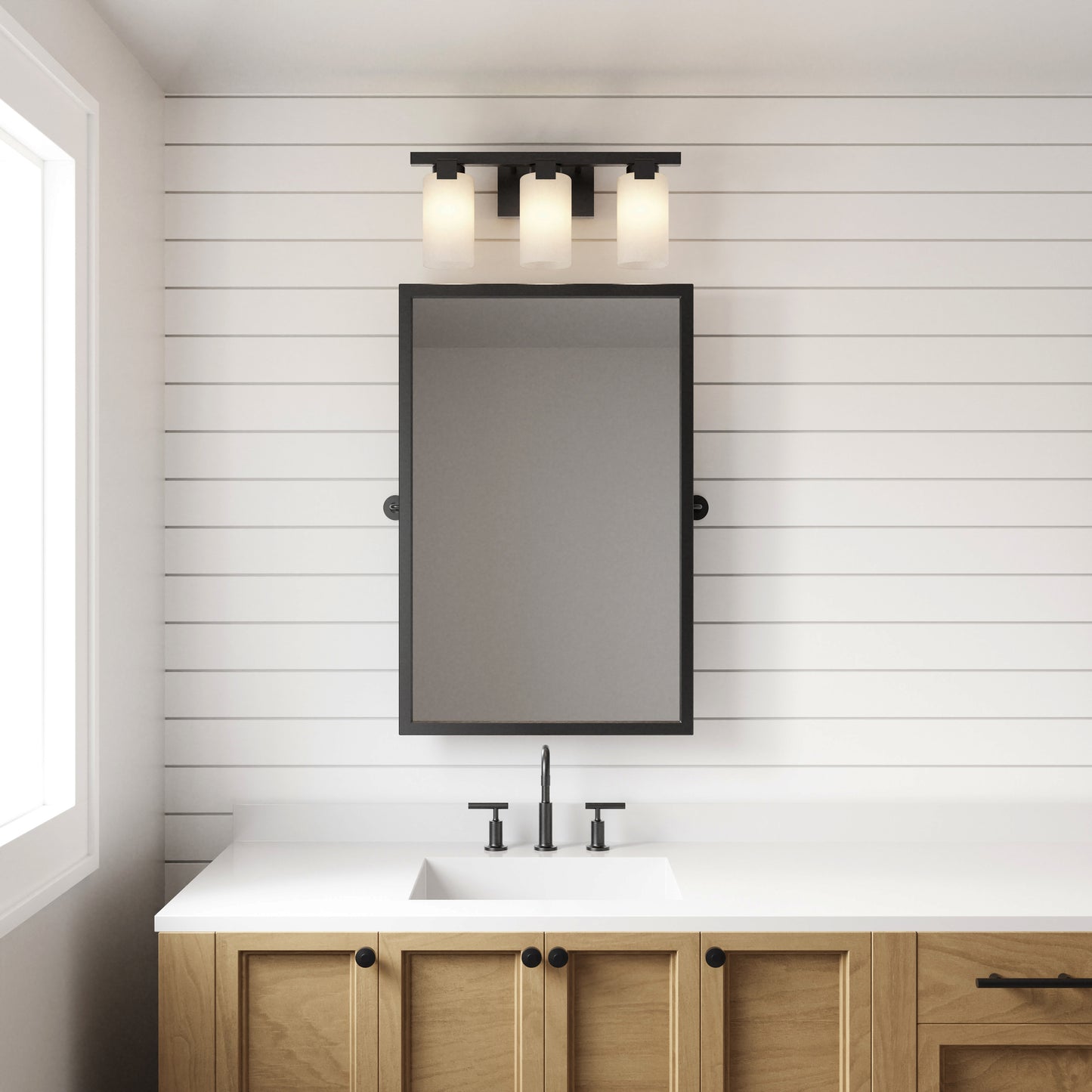 Dressler 22'' Wide 3-Light Vanity Light - Matte Black