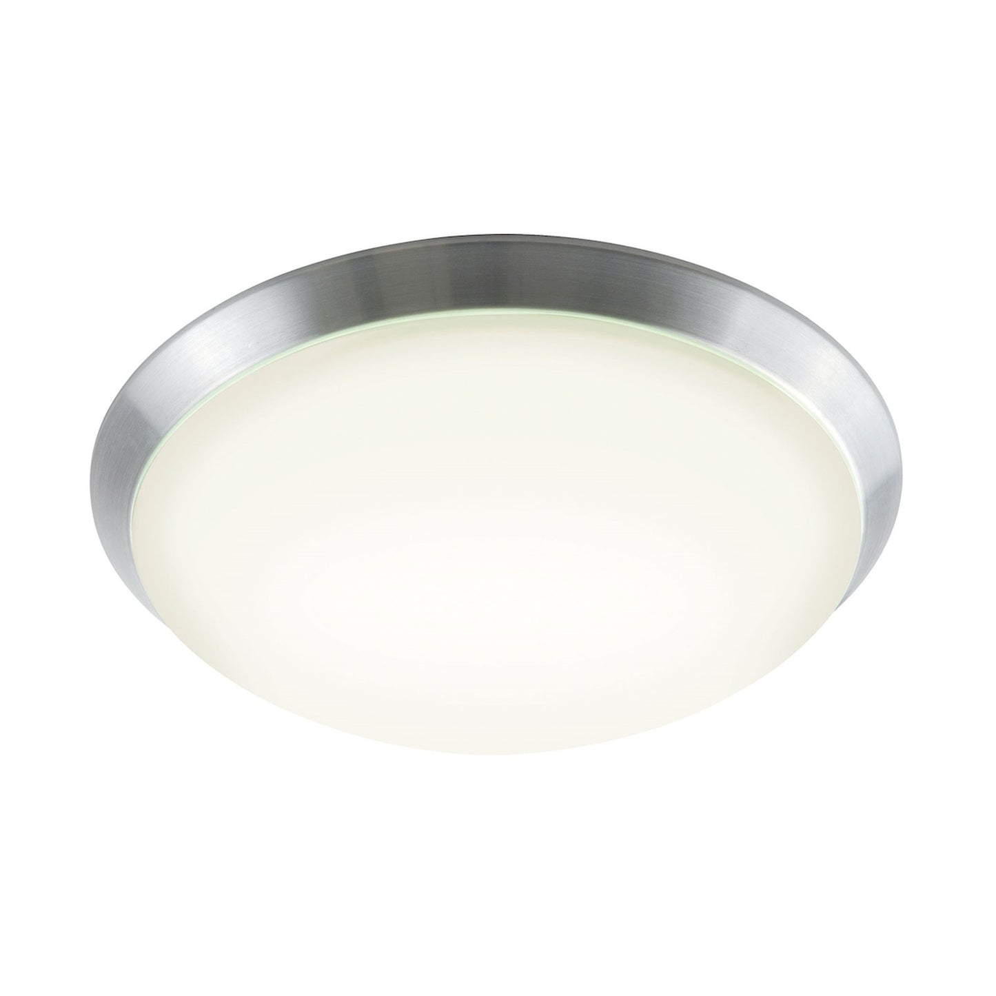 Luna 12'' Wide Integrated LED Flush Mount - Small Brushed Aluminum with Polycarbonate Diffuser