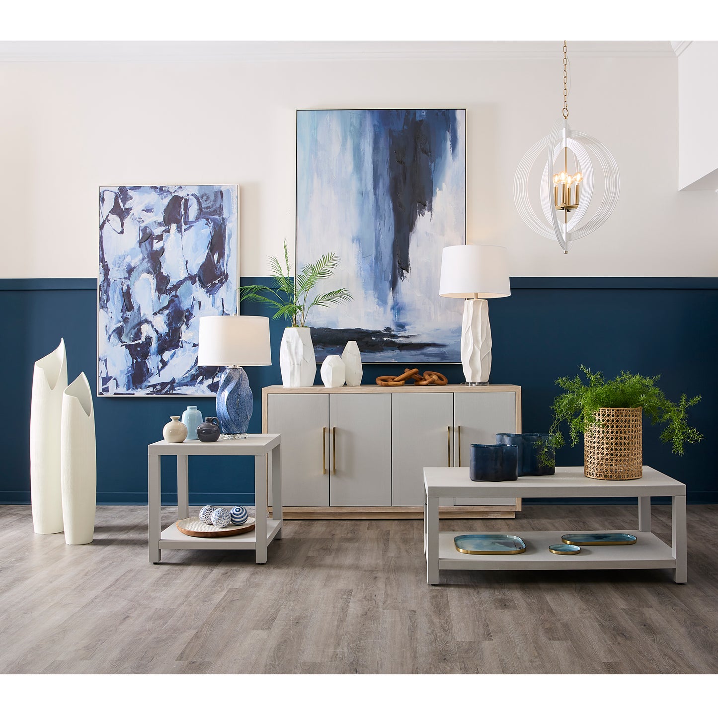 Blue Swell 28'' High 1-Light Table Lamp
